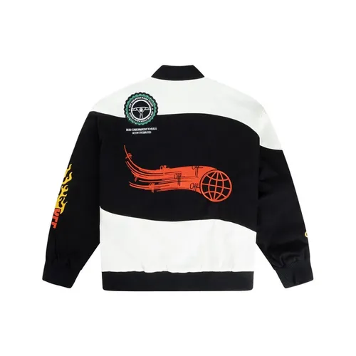 Racer Varsity Jacket Black - Off The Pitch - Modalova