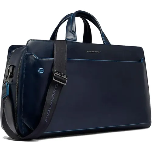 Blue Square Suitcase - Piquadro - Modalova
