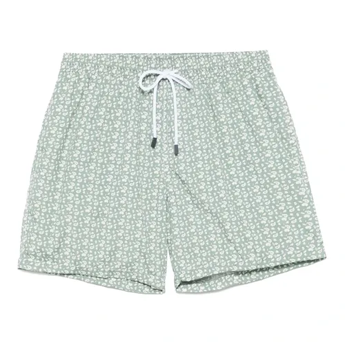Polyester Swim Shorts with Side Pockets - Barba - Modalova