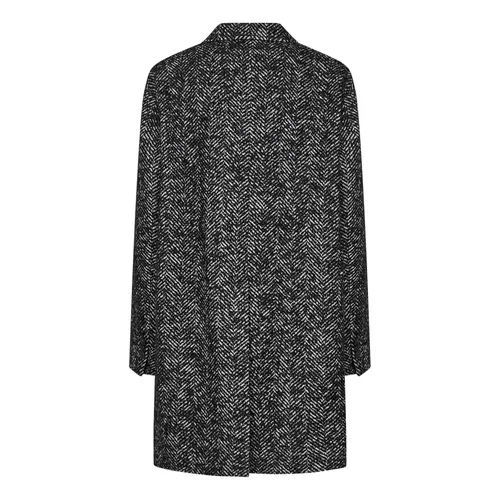 Black Chevron Wool Blend Coat - Dsquared2 - Modalova