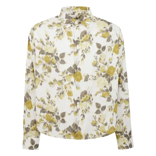 Floral Viscose Shirt with Pearl Buttons - Ami Paris - Modalova