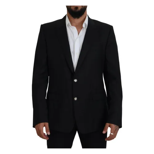 Elegant Black Martini Wool Blazer - Dolce & Gabbana - Modalova