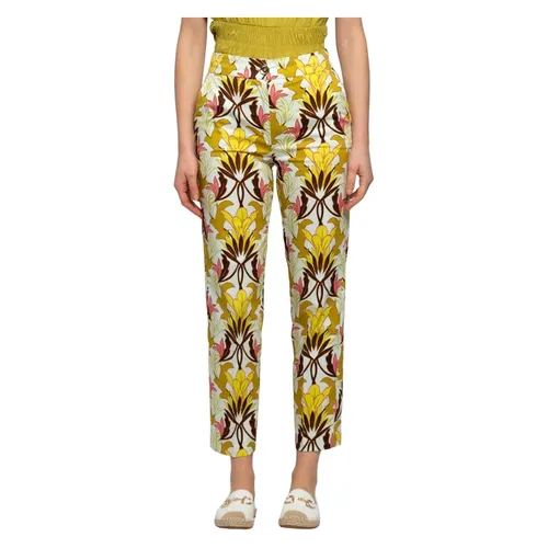 Floral Cotton Pants - Kocca - Modalova
