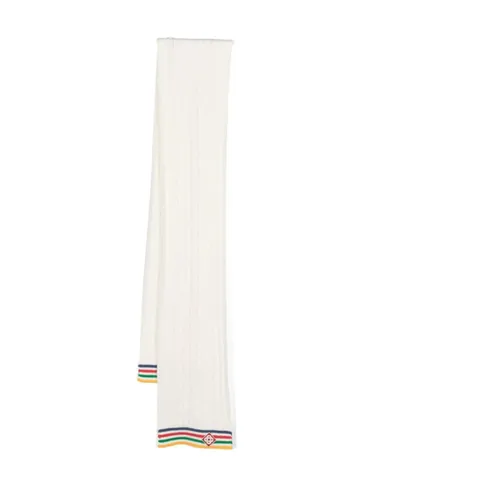 Striped Cable-Knit Wool Scarf - Casablanca - Modalova