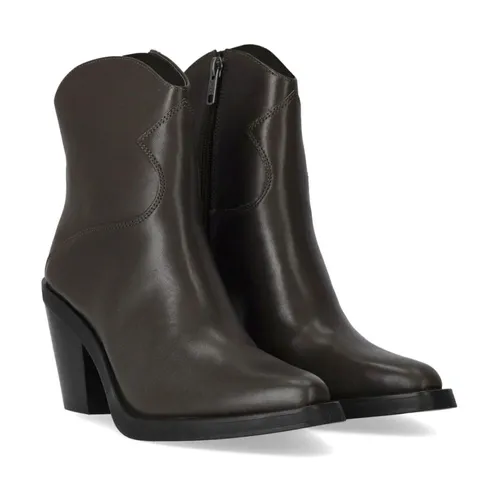 Texan Style Leather Ankle Boot - ASH - Modalova