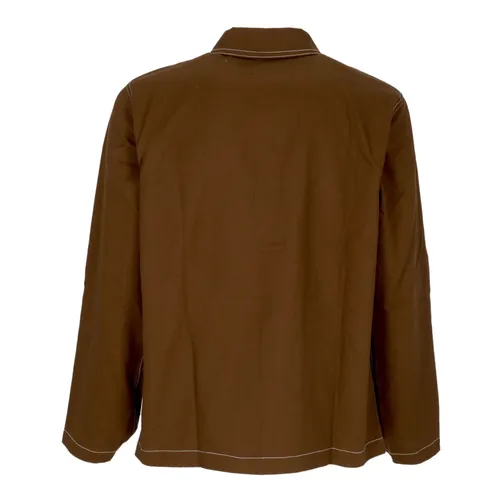 Vintage Cotton Workwear Jacket Espresso - HUF - Modalova