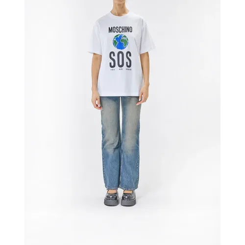 S.o.s T-Shirt - Moschino - Modalova