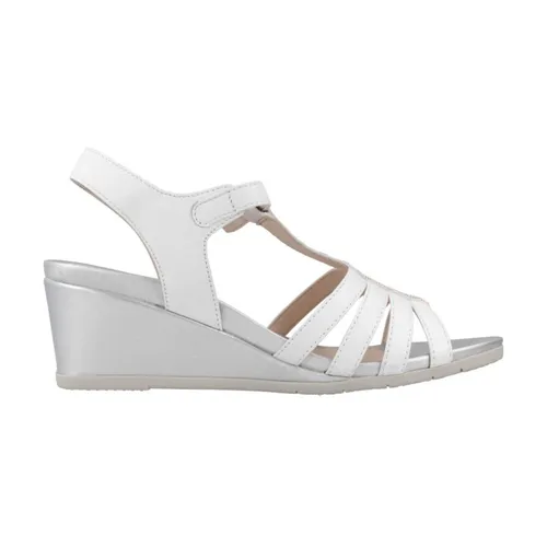 Sandalias de Cuña de Cuero Blanco - Stonefly - Modalova