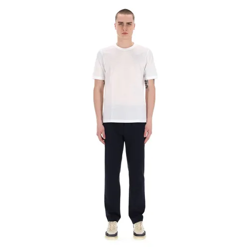 White Mercerized Cotton T-shirt - Barba - Modalova