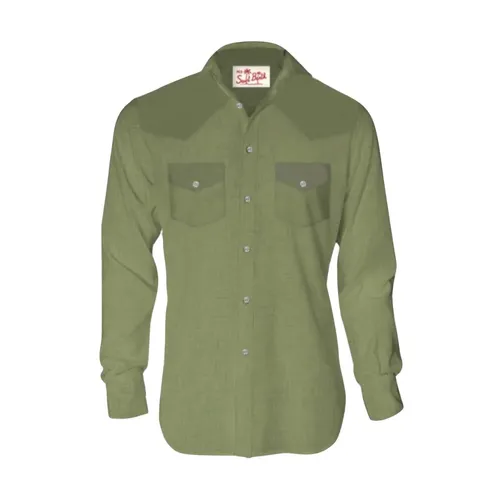 Linen Men's Shirt - MC2 Saint Barth - Modalova