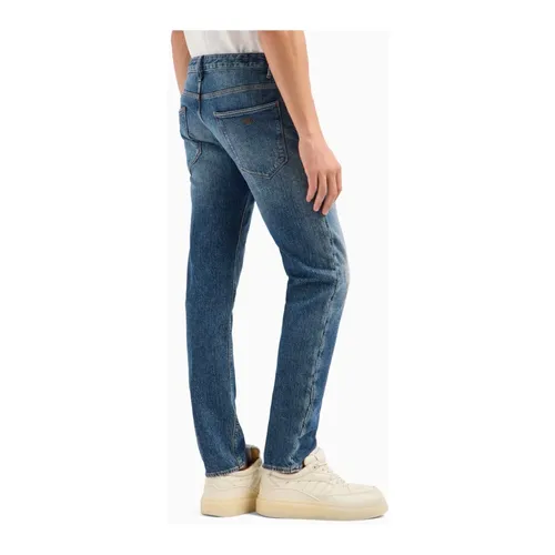 Slim Fit Denim Blue Jeans - Emporio Armani - Modalova