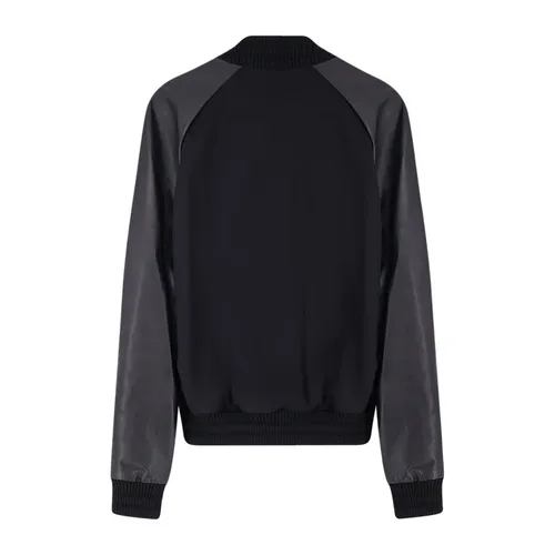 Wool Jacket With Leather Sleeves - Dsquared2 - Modalova