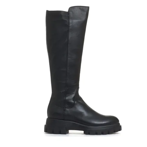 Black Leather Ankle Boots - AGL - Modalova