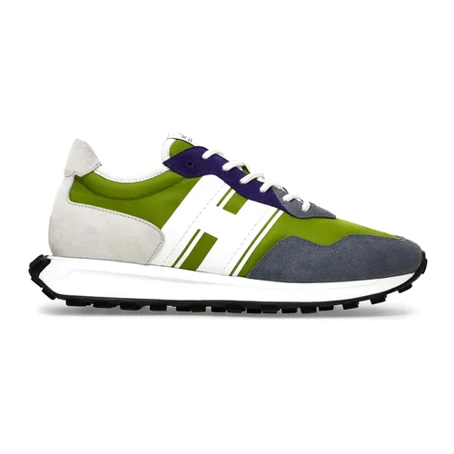 Suede Sneakers with Technical Fabric Inserts - Hogan - Modalova