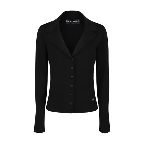 Black Button Up Jacket - Dolce & Gabbana - Modalova