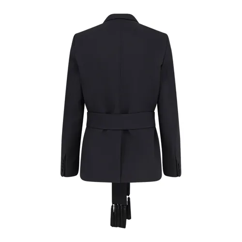 Virgin Wool Blazer With Belt - Valentino - Modalova