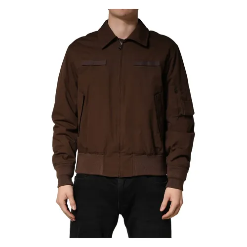 Full Zip Bomber Jacket - Dolce & Gabbana - Modalova