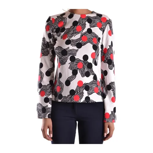 Long Sleeve Geometric Top - Msgm - Modalova