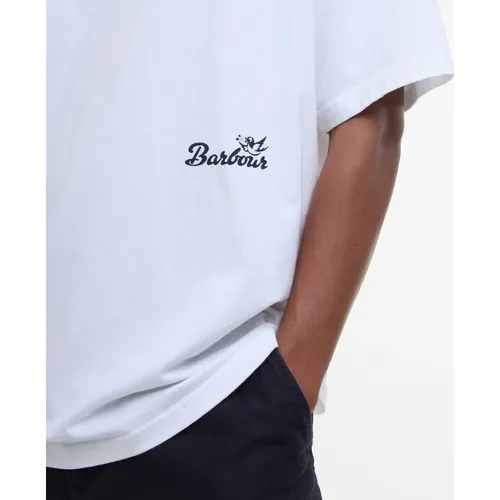 Oversized Graphic Tee White-S - Barbour - Modalova