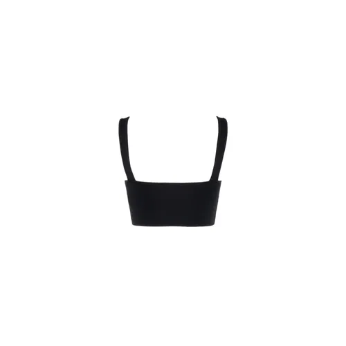Heart Neckline Black Top with Studs - Nenette - Modalova