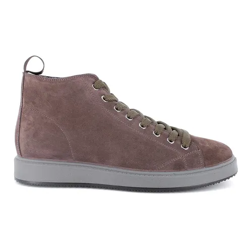 Brown Suede Mid-Cut Sneakers - Igi&Co - Modalova
