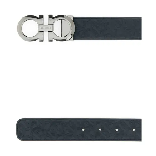Gancio Reversible Leather Belt - Ferragamo - Modalova