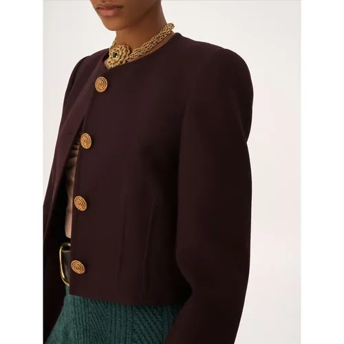 Collarless Cropped Jacket - Chloé - Modalova