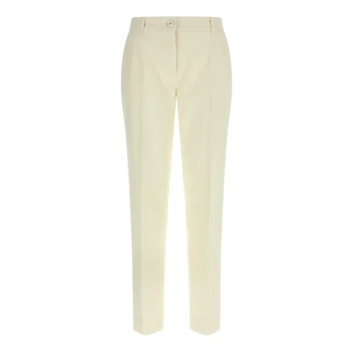 Stretch Wool Canvas Trousers - Dolce & Gabbana - Modalova