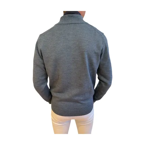 Blue Merino Zip Cardigan - Stenströms - Modalova