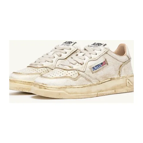 Vintage Platinum Leather Sneakers - Autry - Modalova