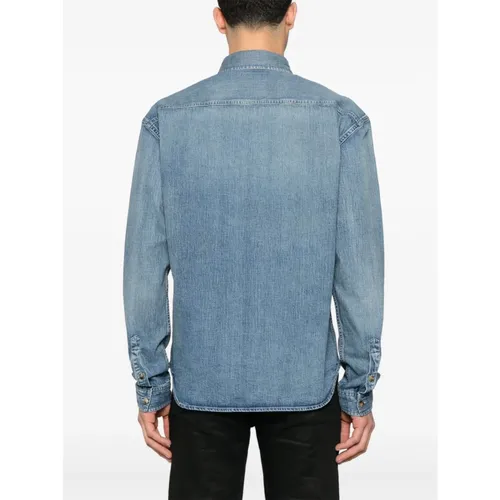 Blue Shirts for Men - Saint Laurent - Modalova