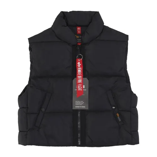 Chaleco Acolchado Negro Sin Mangas - Alpha Industries - Modalova