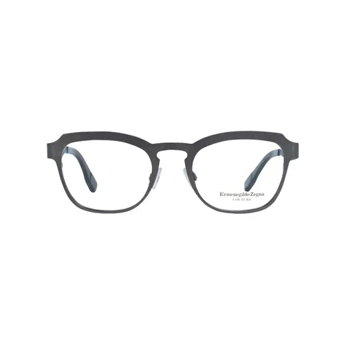 Gray Titanium Square Eyeglasses - Zegna - Modalova