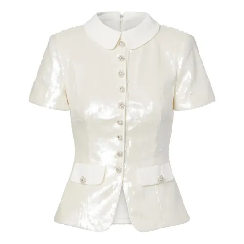 Sequin Tailored Top - Self Portrait - Modalova