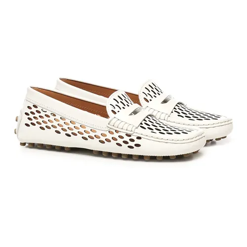 White Flat Shoes with Gommino Style - Tod's - Modalova