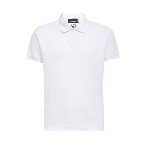 Polo de Algodón Cuello Ribeteado con Logo - Dsquared2 - Modalova