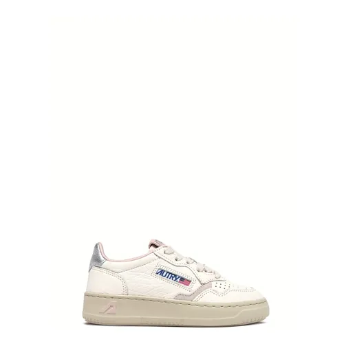 White Leather Sneakers Silver Heel - Autry - Modalova