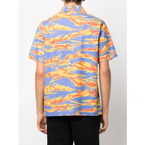 Graphic Print Camp Collar Shirt - Maharishi - Modalova
