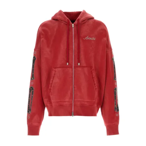 Bones Studded Oversized Zip Hoodie - Amiri - Modalova