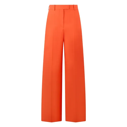 Orange Wide Leg Trousers - Valentino Garavani - Modalova