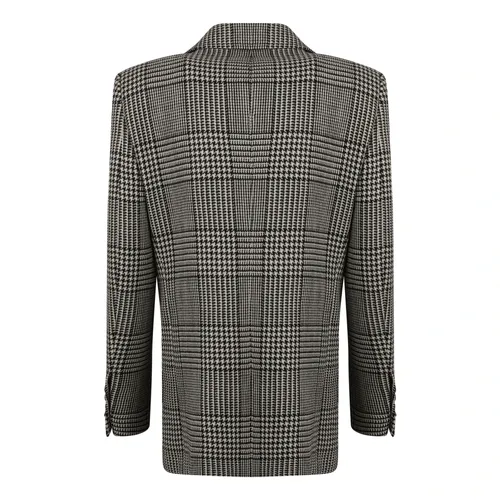 Check Pattern Double-Breasted Jacket - Valentino Garavani - Modalova
