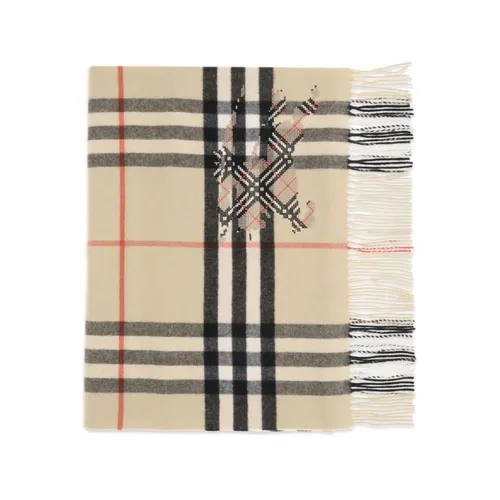 Cashmere Check Wide Scarf - Burberry - Modalova