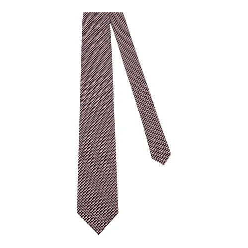 Micro-pattern Silk Tie - Tom Ford - Modalova