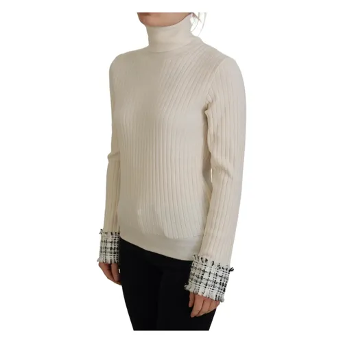 Turtleneck Distressed Cuff Pullover Sweater - Dolce & Gabbana - Modalova