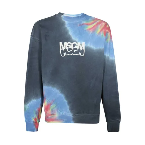 Printed Cotton Sweatshirt - Msgm - Modalova