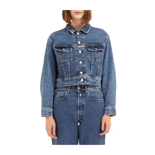 Vintage Stone Wash Denim Jacket - Replay - Modalova