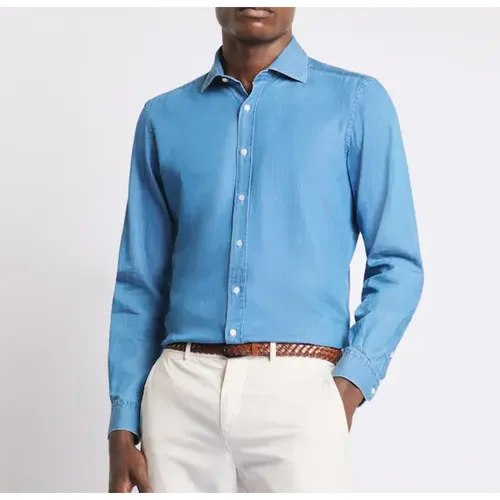 Washed Denim Shirt - Fay - Modalova