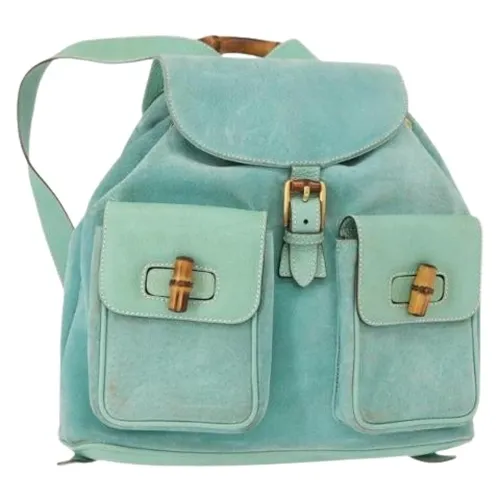 Pre-owned Suede Backpack - Gucci Vintage - Modalova