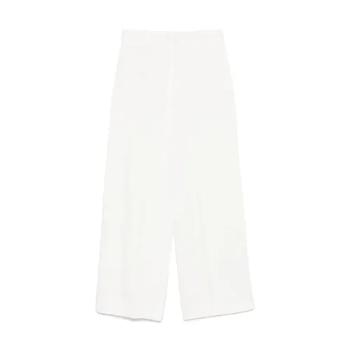 White Buttoned Trousers with Pockets - Ann Demeulemeester - Modalova