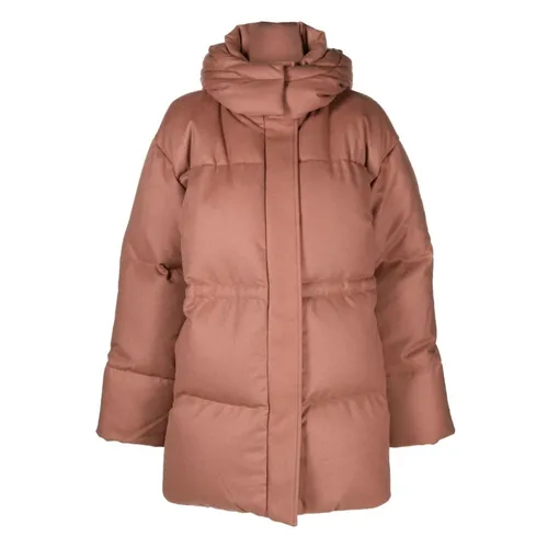 Beige Puffer & Down Wool Coat - Joseph - Modalova